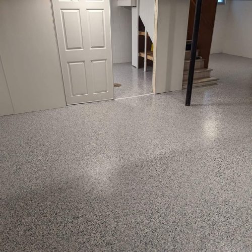 Basement flake coating